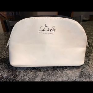 Dolce & Gabbana off white make up bag/ clutch.